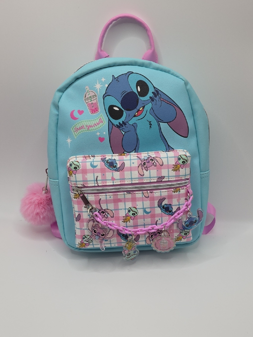 Bioworld Kids Disney Stitch Backpack with Character Charms
